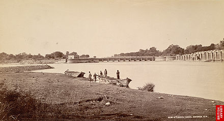 Head of the Ganges Canal, Haridwar, ca 1894–1898.