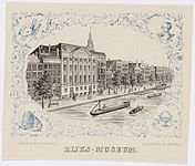 Rijksmuseum, Amsterdam 1853-1857. Lithography. Amsterdam, Stadsarchief Amsterdam.