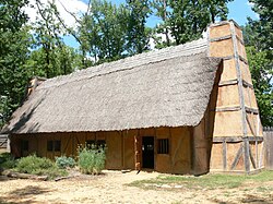 Rekonstrukcja Mt.  Malady, pierwszy angielski szpital w Ameryce