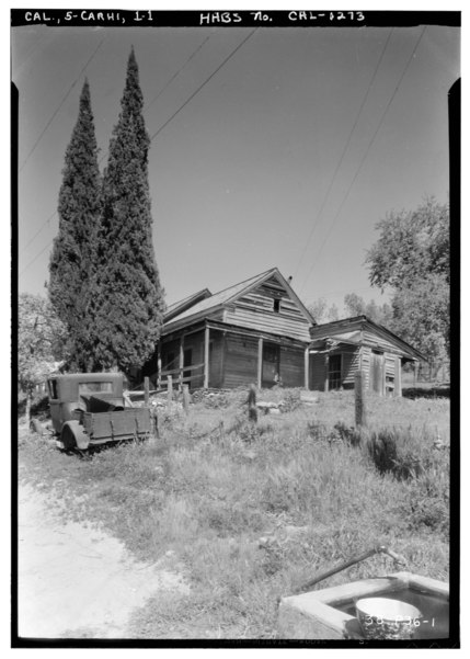 File:Historic American Buildings Survey Roger Sturtevant, Photographer Apr. 5, 1934 VIEW FROM SOUTH-WEST - House, Carson Hill, Calaveras County, CA HABS CAL,5-CARHI,1-1.tif
