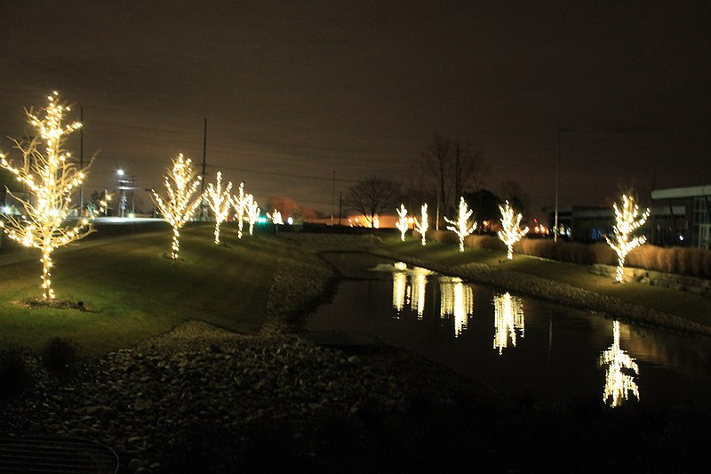 File:Holiday Lights at Avfuel Building, 47 W. Ellsworth Road Pittsfield Township, Michigan - panoramio.jpg