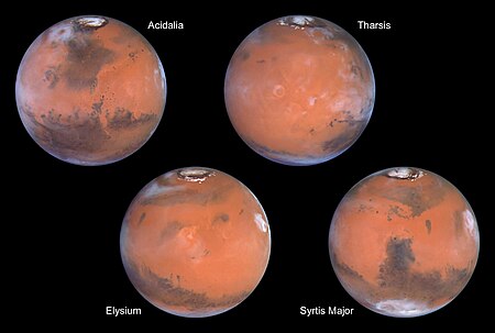 Mars during the 1999 opposition as seen by space telescope Hubble Mars During 1999.jpg