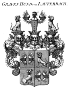 Wappen der „Grafen Hund von Lauterbach“