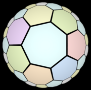 Partial {7,3} hyperbolic tiling of the hyperboloid as seen in Beltrami-Klein perspective.