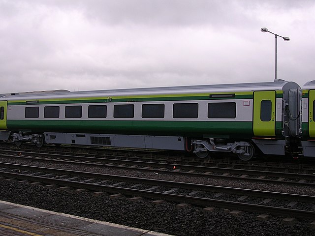 A Mark 4 carriage on the Dublin–Cork railway line