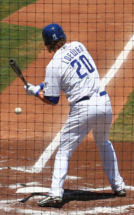 Loewen batting for the Las Vegas 51s, Triple-A affiliates of the Toronto Blue Jays, in 2011.