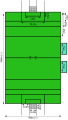 International rules football field diagram.