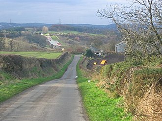 Inveravon - towards Polmont Ski Slope. The road follows the line of the Antonine Wall Inveravon. - geograph.org.uk - 112161.jpg