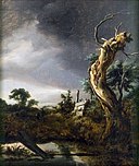 Jacob van Ruisdael - Landschap met dode boom bij opkomende storm.jpg