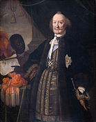 Johan Maurits, Count of Nassau-Siegen (1604-1679); known as "the Brazilian" label QS:Len,"Johan Maurits, Count of Nassau-Siegen (1604-1679); known as "the Brazilian"" label QS:Lnl,"Johan Maurits, Graaf van Nassau-Siegen (1604-1679); bijgenaamd "de Braziliaan"" 1675. oil on canvas medium QS:P186,Q296955;P186,Q12321255,P518,Q861259 . 134.5 × 107 cm (52.9 × 42.1 in). Amsterdam, Rijksmuseum Amsterdam.