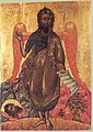 Bysanttilainen ikoni: Johannes Edelläkävijä, erämaan enkeli, keskiajalta