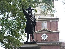 Commodore John Barry statue in front of Independence Hall Johnbarryindependencehall2.JPG