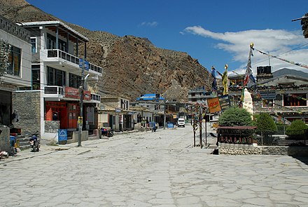 Jomsom main street, near the airport