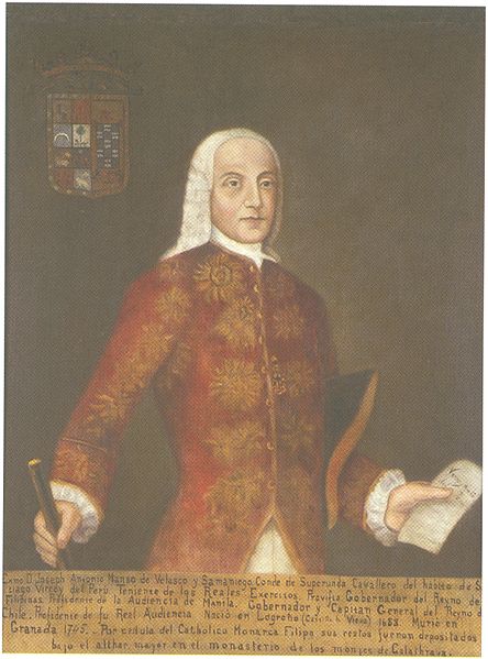 Portrait of Antonio Manso de Velasco in the Museo Histórico Nacional of Chile