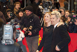 Julie Delpy and Ethan Hawke, red carpet for the premiere of "Before Midnight".jpg