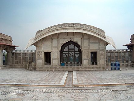 Bengali curved roofs were copied by Mughal architects in other parts of the empire, such as in the Naulakha Pavilion in Lahore