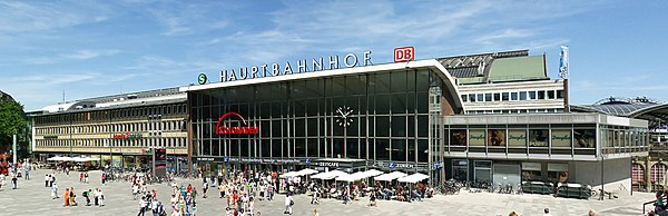 Station forecourt and entrance