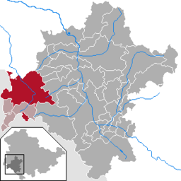 Läget för kommunen Kaltennordheim i Landkreis Schmalkalden-Meiningen