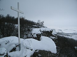 Kereszt a mogyorósbányai Kőszikla-hegyen