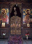 King's Gate of iconostasis in Troyan Monastery in Bulgaria.