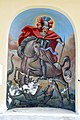 English: Alcove painting of Saint George from Italy in the wayside shrine on Am Platz Deutsch: Nischenbild des Heiligen Georg im Bildstock Am Platz