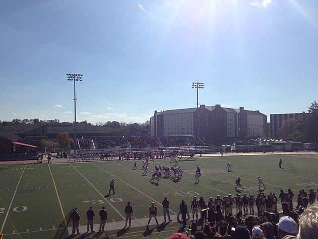Kutztown Golden Bears playing East Stroudsburg at University Field, later renamed Andre Reed Stadium in honor of Kutztown alumnus Andre Reed, in Octob