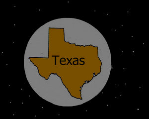 Сравнительные размеры LP 768-500 и штата Техас.