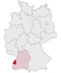 Localização de Distrito de Ortenau na Alemanha