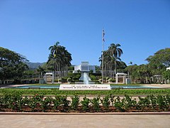 Landscaping around the temple, December 2005