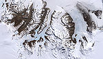 Foto: Robert Simmon, NASA McMurdo Dry Valleys, Landsat 7-bilde fra 18. desember 1999.