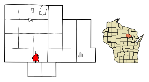 File:Langlade County Wisconsin Incorporated and Unincorporated areas Antigo Highlighted.svg