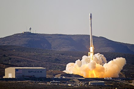 SpaceX west coast launch facility at Vandenberg Space Force Base, during the launch of CASSIOPE, September 2013