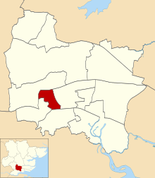 Location of Lee Chapel North ward Lee Chapel North ward in Basildon 1979.svg