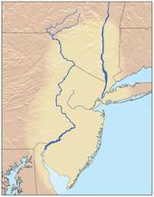 Traditional Confederations of Lenape lands, the Lenapehoking, not showing any of the several divisions governed by matriarchies Lenapehoking.png