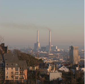 cheminee centrale edf le havre