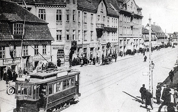 Electric tram in Liepāja, circa 1900