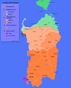 Јазици и дијалекти на Сардинија