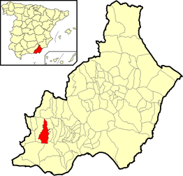 Kaart van Fondón