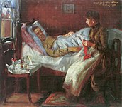 The Artist's Father in his Sickbed (1888), oil on canvas, 61 × 70 cm., Städelsches Kunstinstitut und Städtische Galerie, Frankfurt