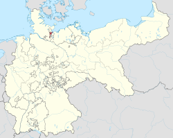 Location of the Free City of Lübeck within the German Empire