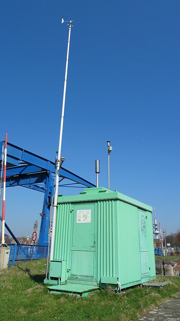 Air pollution measurement station in Emden, Germany