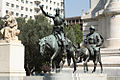 Bronast kip Don Kihota in Sanča Panse na Plaza de España