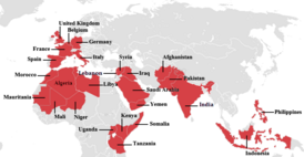 Países onde a Al-Qaeda está ativa