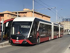 Malatya trolleybus 4403 at Bugday Pazari in 2017.jpg