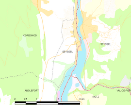 Mapa obce Seyssel