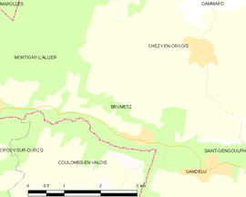 Mapa obce Brumetz