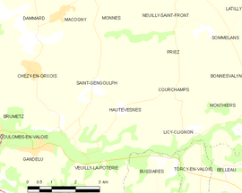 Mapa obce Hautevesnes