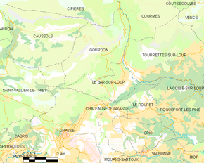 Poziția localității Le Bar-sur-Loup