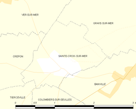 Mapa obce Sainte-Croix-sur-Mer