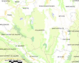 Mapa obce Collandres
